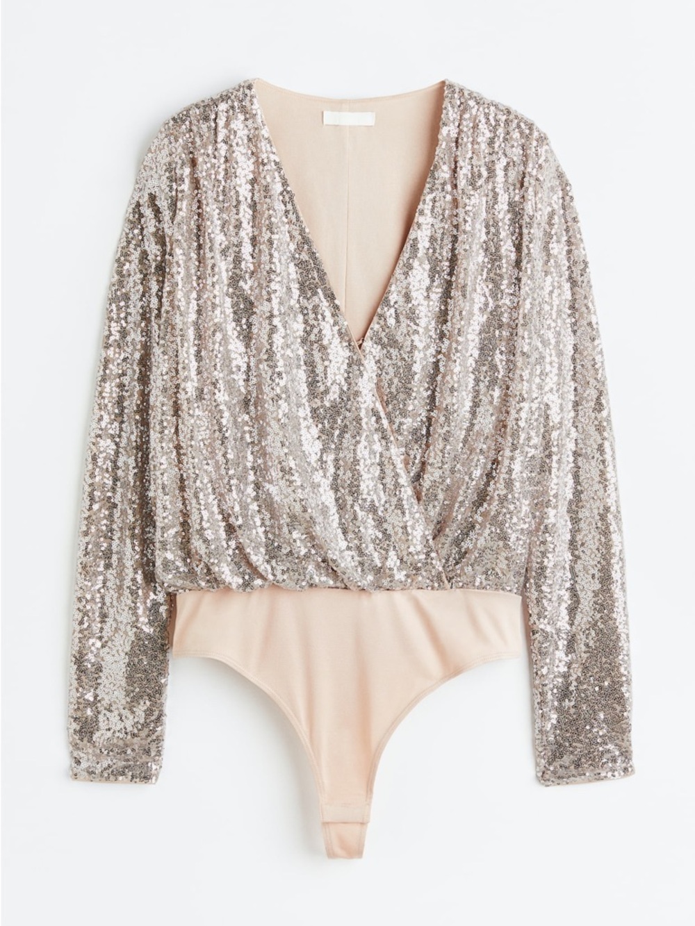 H&M SEQUINED THONG BODYSUIT